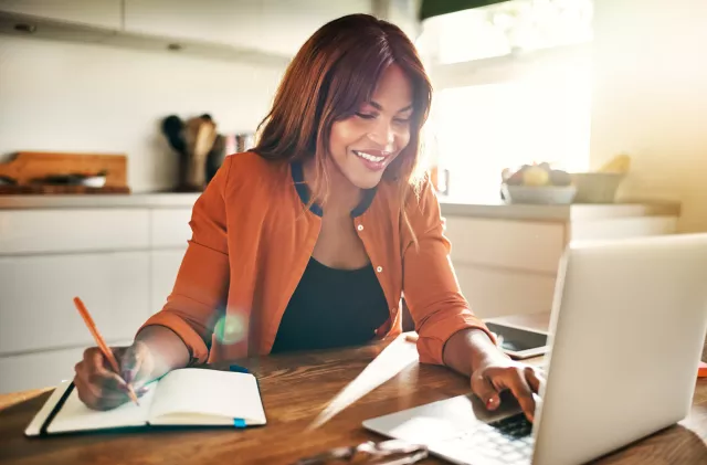 woman at desk